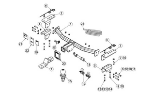 TOWBAR & WIRING KIT HAVAL H6 BO1   2000 / 200KG