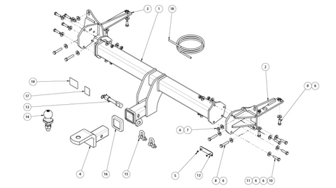 TOWBAR & WIRING KIT HOL COMMODORE WAG ZB 10/17-ON