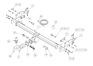 TOWBAR & WIRING KIT HYUNDAI KONA  REQ-4836 T=1200