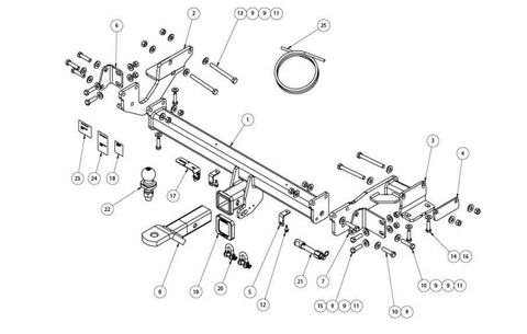 TOWBAR & WIRING KIT HYUNDAI PALISADE  10/20-ON