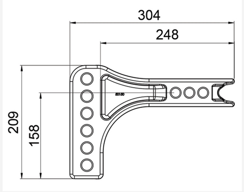 ADJ B/MOUNT STD SHANK ONLY