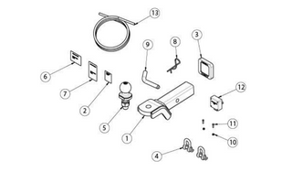 TOWBAR & WIRING KIT ISUZU D-MAX LSU, LSU+ , X-TER