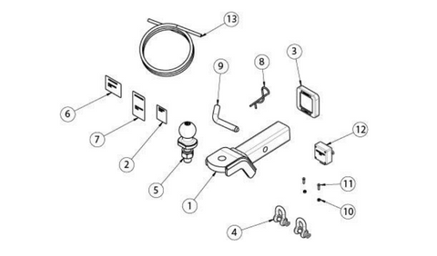 TOWBAR & WIRING KIT ISUZU D-MAX LSU, LSU+ , X-TER