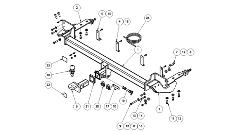 TOWBAR & WIRING KIT KIA CARNIVAL YP  3/15-03/18