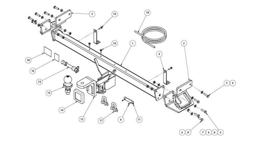 TOWBAR & WIRING KIT KIA CERATO BD 5DR HTCH 5/18-ON