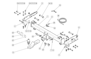 TOWBAR & WIRING KIT JEEP GRAND CHEROKEE 7/14-10/21