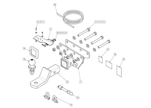 TOWBAR & WIRING KIT JEEP GLADIATOR JT UTE 1/20-ON