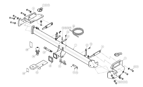 TOWBAR & WIRING KIT KIA SPORTAGE 05/18 TO 12/18