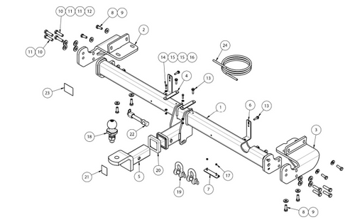 TOWBAR & WIRING KIT KIA SPORTAGE 01/19 ON