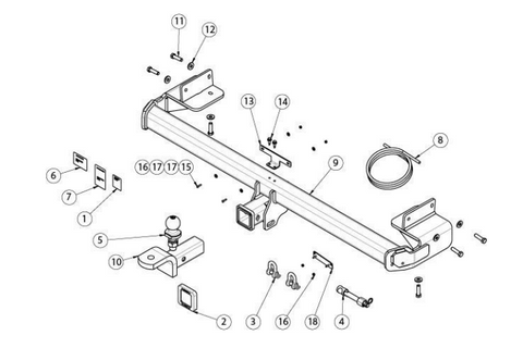 TOWBAR & WIRING KIT KIA SPORTAGE  08/21-ON  T=400