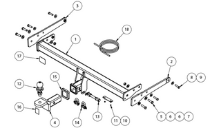 TOWBAR & WIRING KIT VW TIGUAN  5/16-ON REQ-4827