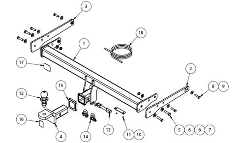 TOWBAR & WIRING KIT VW TIGUAN  5/16-ON REQ-4827