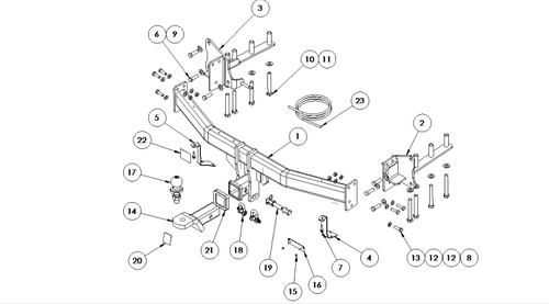 TOWBAR & WIRING KIT L-ROVER DISCO SPORT 7 SEATONLY