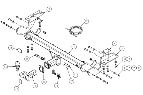 TOWBAR & WIRING KIT RENAULT KOLEOS MAY 2016-ON