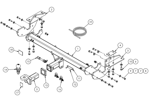 TOWBAR & WIRING KIT RENAULT KOLEOS MAY 2016-ON