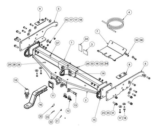 TOWBAR & WIRING KIT FORD RANGER PX  BT-50  XBAR