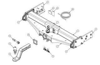 TOWBAR & WIRING KIT HOLDEN COLORADO RG  XBAR