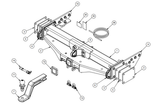 TOWBAR & WIRING KIT MITSUBISHI TRITON MQ  XBAR