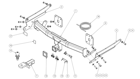 TOWBAR & WIRING KIT MAZDA CX8 KG JULY18-ON