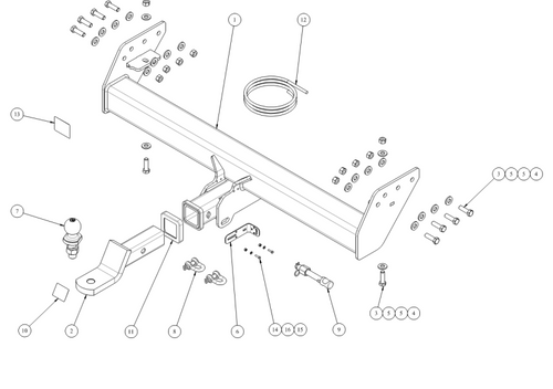 TOWBAR & WIRING KIT MR TRITON C/CHASS 11/18-12/23