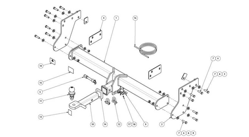 TOWBAR & WIRING KIT RG COLORADO TUB W/STEP