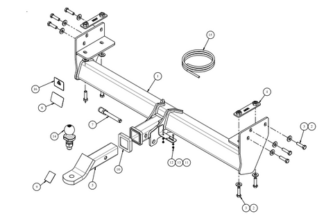 TOWBAR & WIRING KIT RG COLORADO C/CHASS 6/12-ON