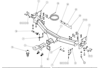 TOWBAR & WIRING KIT LDV  D90  11/17-ON  5 DR SUV