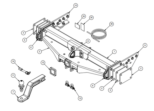 TOWBAR & WIRING KIT MR TRITON XBAR 11/18 - 12/23