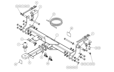 TOWBAR & WIRING KIT SUZUKI JIMNY GJ 3DR  11/18-ON