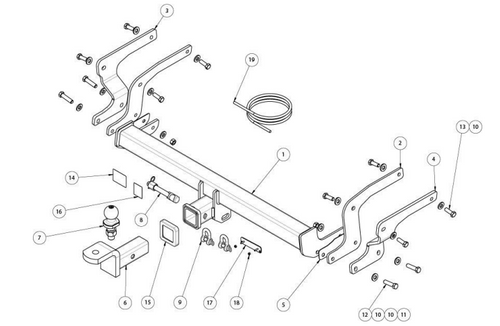 TOWBAR & WIRING KIT TOYOTA RAV 4  JAN 2019 - ON