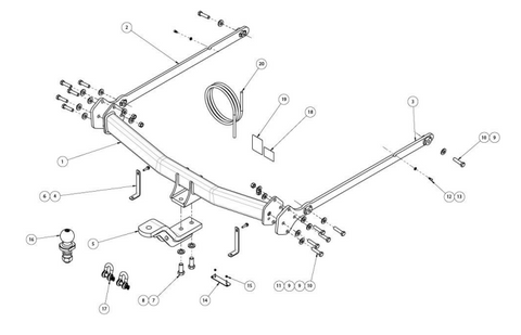 TOWBAR & WIRING KIT MAZDA 3 BP, SEDAN MARCH 19-ON