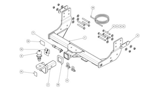 TOWBAR & WIRING KIT TRANSIT CUSTOM  02/14-12/23