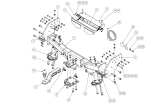 TOWBAR & WIRING KIT MR TRITON TUB XBAR 11/18-12/23