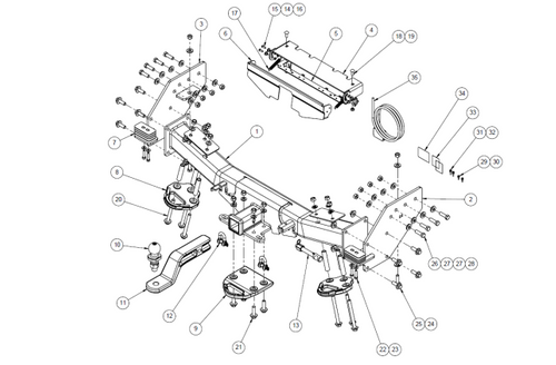 TOWBAR & WIRING KIT MR TRITON TUB XBAR 11/18-12/23