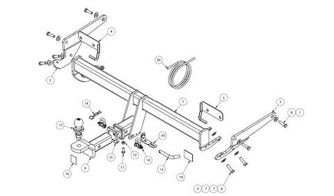 TOWBAR & WIRING KIT MAZDA 6 GL GEN3 4DR SEDAN