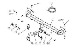 TOWBAR & WIRING KIT MG HS  SAS23 10/19-ON