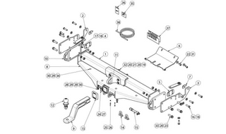 TOWBAR & WIRING KIT D-MAX BT-50 X-BAR C/C  7/20-ON