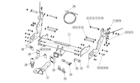 TOWBAR & WIRING KIT LDV DELIVER 9  07/20 - ON