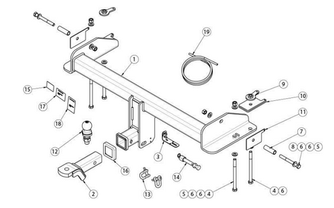 TOWBAR & WIRING KIT SSANGYONG MUSSO Q200 , Q201