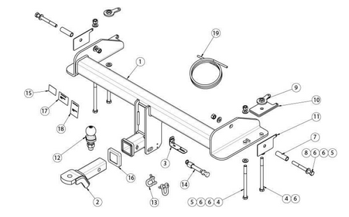 TOWBAR & WIRING KIT SSANGYONG MUSSO Q200 , Q201