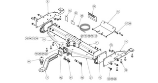 TOWBAR & WIRING KIT D23 SER 5 NAVARA X-BAR C/CHAS