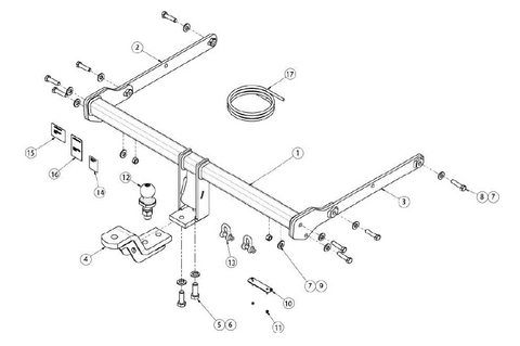 TOWBAR & WIRING KIT MAZDA CX3   02/17 -ON REQ-4836