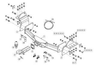 TOWBAR & WIRING KIT SSANGYONG MUSSO 10/18-ON