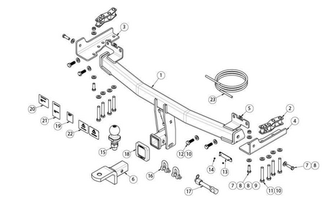 TOWBAR & WIRING KIT R/ROVER EVOQUE 12/18-10/20