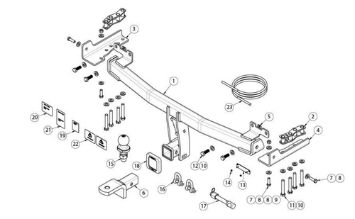 TOWBAR & WIRING KIT R/ROVER EVOQUE 12/18-10/20