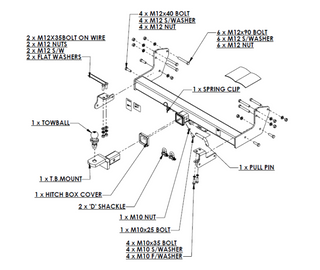 TOWBAR & WIRING KIT MERCEDES VITO  4/04 - 3/15