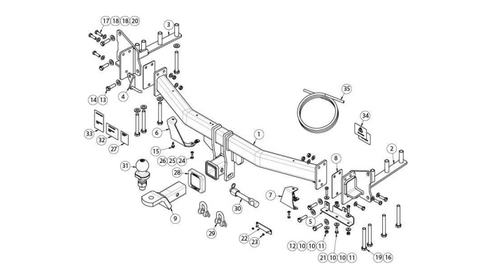 TOWBAR & WIRING KIT DISCO SPORT 7 SEATER T=1200