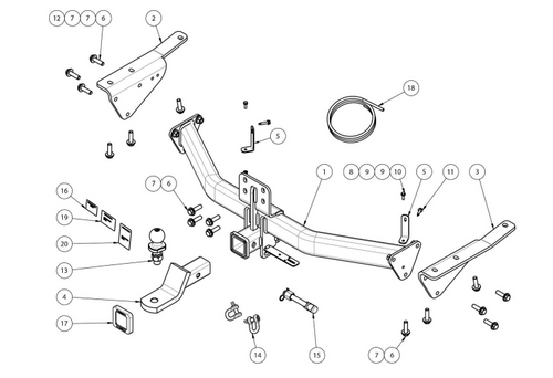 TOWBAR & WIRING KIT NISSAN PATROL Y62 08/19-ON