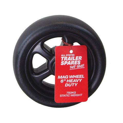 Jockey Wheel 6in Solid Spoked