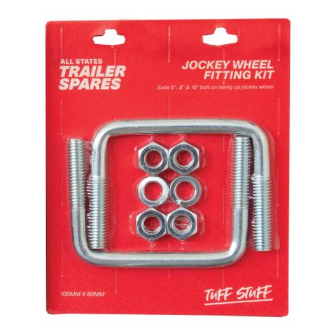 Jockey Wheel U Bolt Fitting Kit suits 100x50mm Drawbar